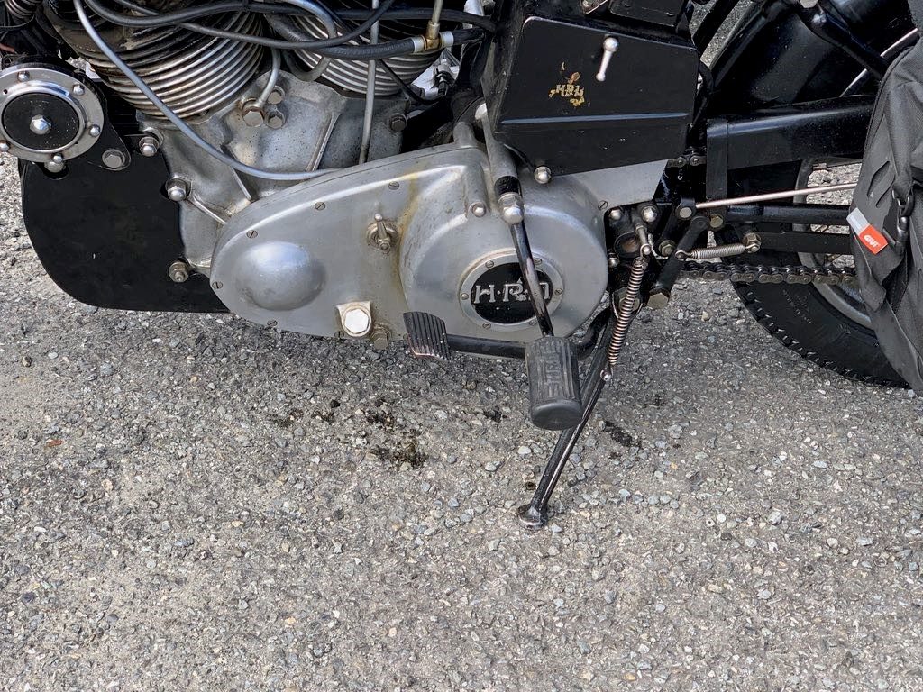 Harvey's Made it to the Bottom on his 1930's HRD Vincent